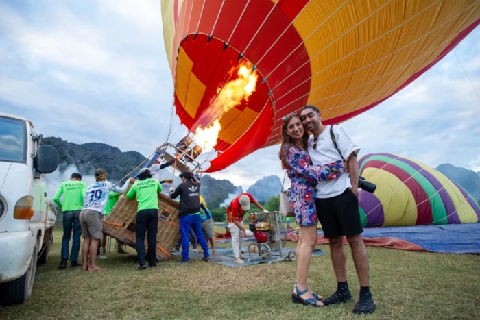 Vol en montgolfière à Vang Vieng