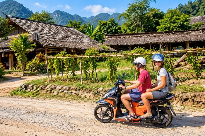 Parcourir la Tha&iuml;lande en scooter: Restez vigilant sur la route