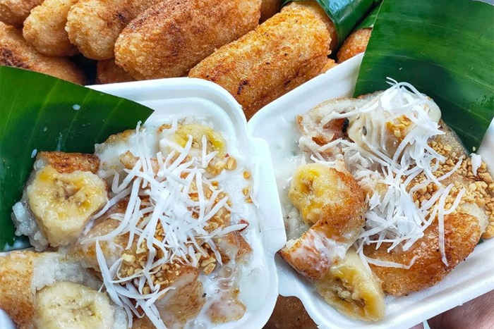 Dessert traditionnel vietnamien - chè trôi nước avec crème de coco